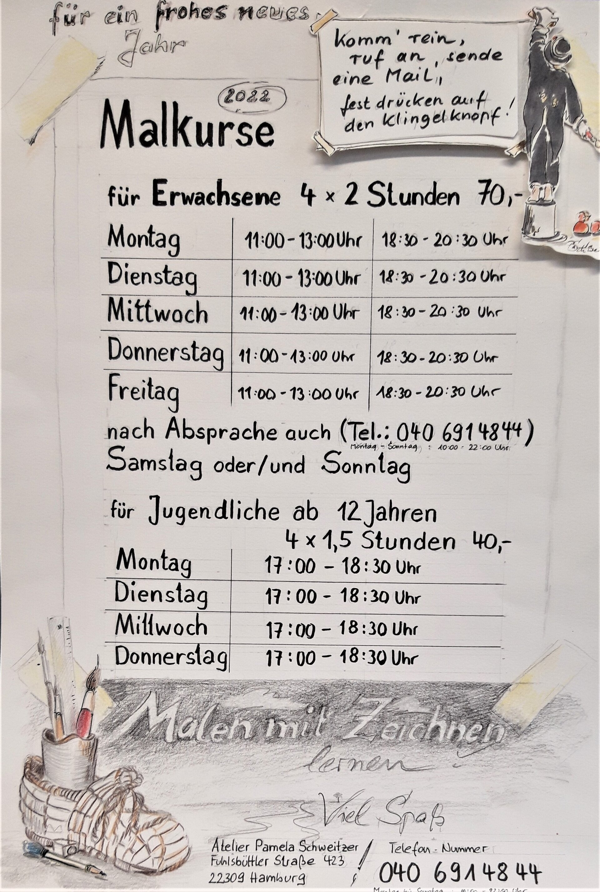 Malkurse Zeiten