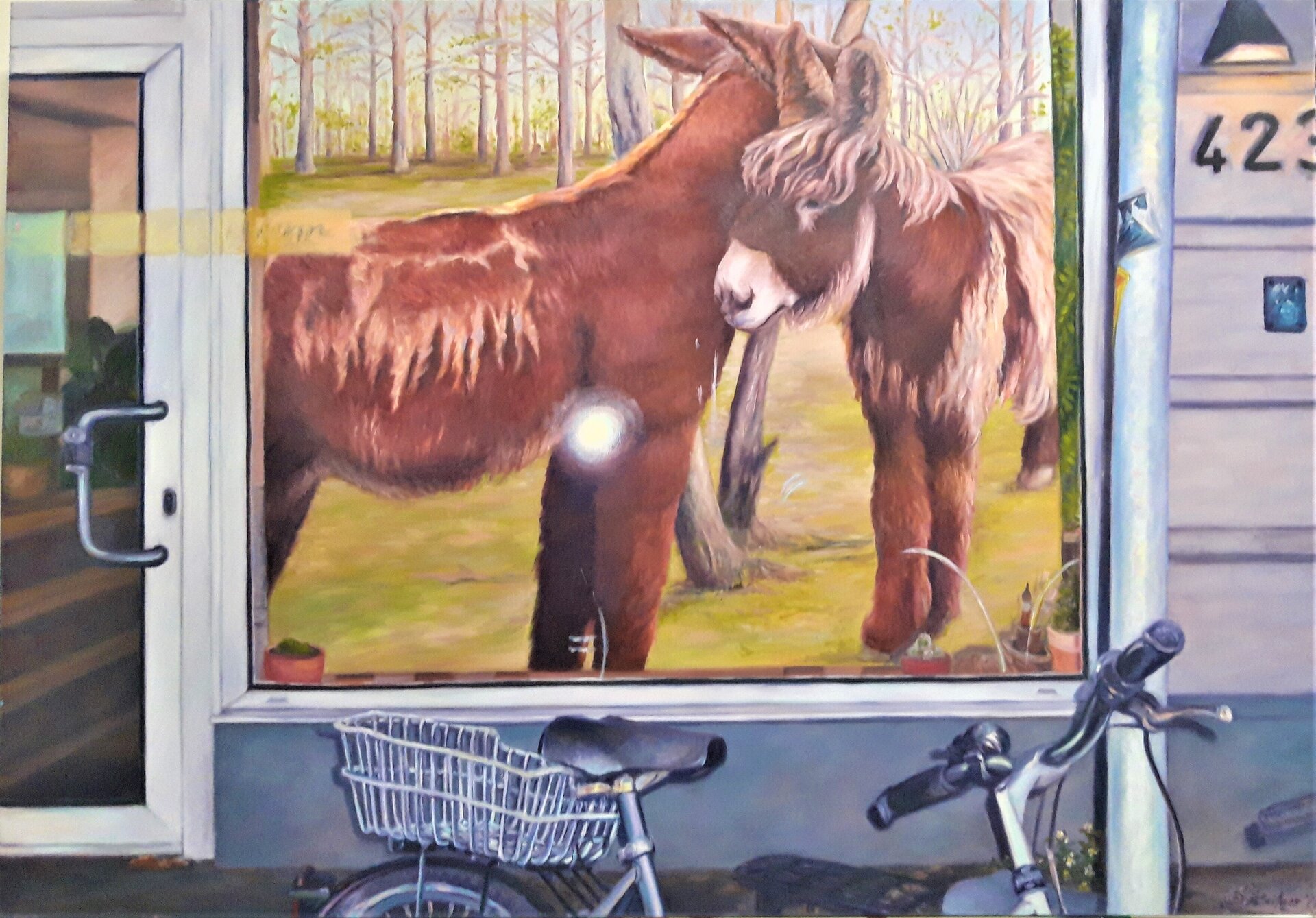Im Fenster vom Atelier