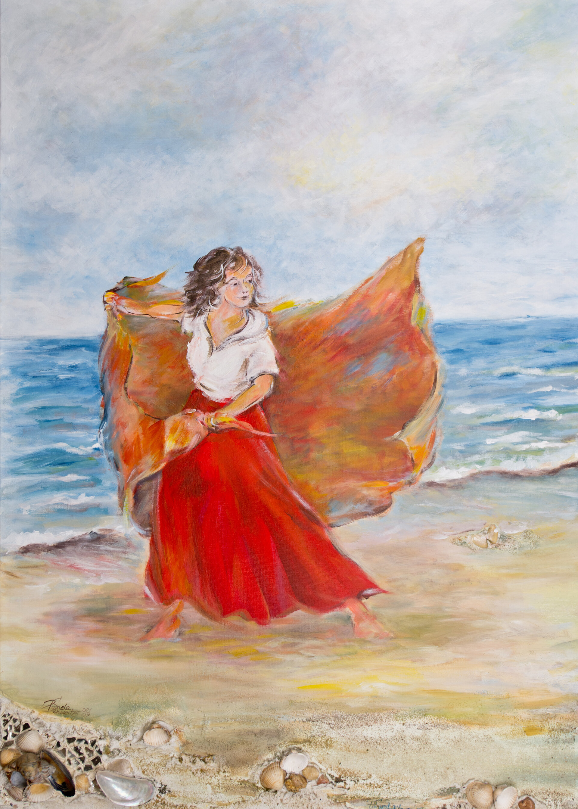 Tuchtanz am Strand Tuchtanz am Strand